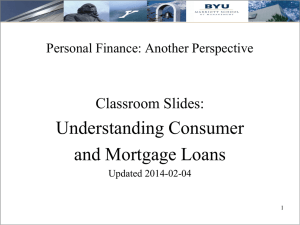 Consumer and Mortgage Loans