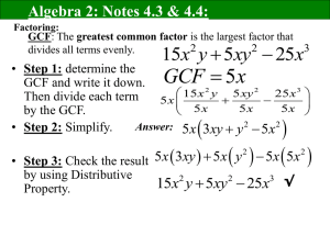 Alg2 Notes 4.3 and 4.4