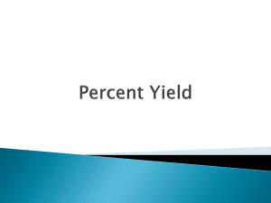 Percent yield