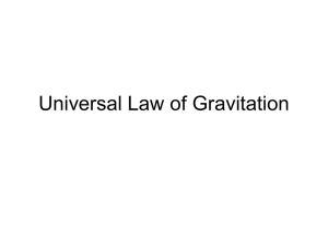 Newton`s Universal Law of Gravitation. File