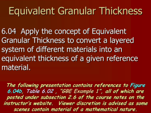 Equivalent Granular Thickness
