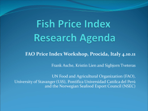 Fish Price Index: status of work, further development