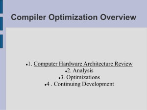 Compiler Optimization Overview