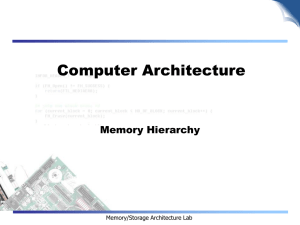 Memory Hierarchy - Memory & Storage Architecture Lab.