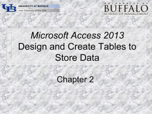 MGS351 - Microsoft Access 2010 Ch 2