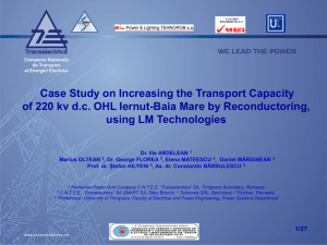 Case Study on Increasing the Transport Capacity of 220 kv