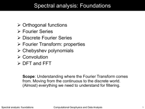 Spectral analysis: Foundations