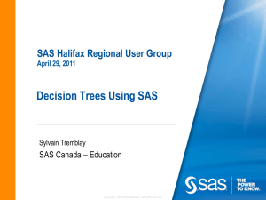 Decision_Trees - SAS Halifax Regional User Group