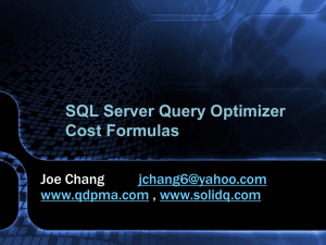 SQL Server Query Optimizer Cost Formulas