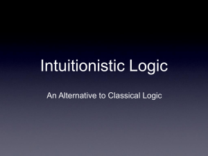 Intuitionistic Logic