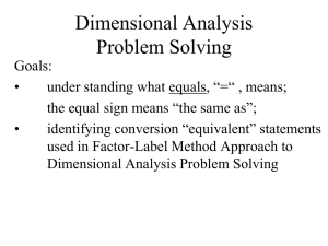b. Dimensional Analysis