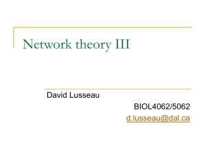 Network theory III