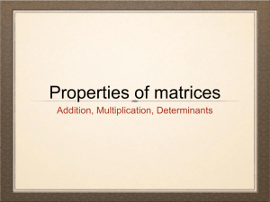 42. USING PROPERTIES OF MATRICES