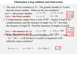 Ch 7-3 Elimination by Add and Subtract