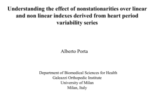 Effects of non stationarities over linear and non linear indexes
