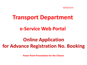 E-Services in Transport Portal