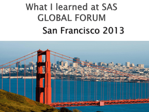SAS Global Forum 2013, Techie Tip on PROC TRANSPOSE, Kara