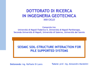 kinematic interaction - Dottorato di Ricerca in Ingegneria Geotecnica