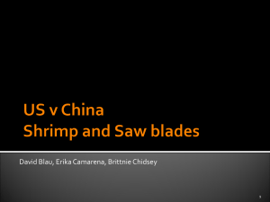 US v China Shrimp and Saw blades