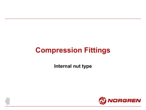 Internal nut compression fittings