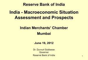 Reserve Bank of India India - Macroeconomic Situation Assessment