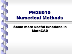 MathCAD - Solving Differential Equations