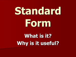Standard Form - Literacy from Scratch