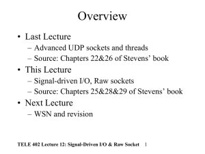 TELE 402 Lecture 12: Signal