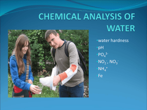 CHEMICAL ANALYSIS OF WATER