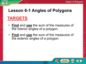 6.1 - Angles of Polygons