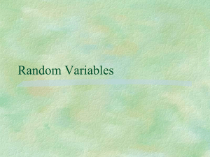 8-7 Cont`d Random Variables Notes