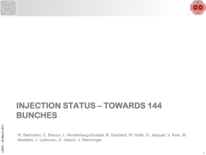 Status of injection commissioning