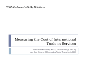 Measuring the Cost of International Trade in Services