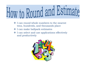 How to Round and Estimate