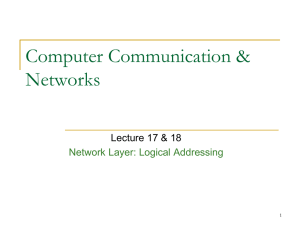 Lecture 17 & 18 Computer Networks Amir