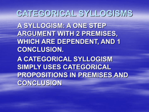 Categorical Syllogisms, Chapter 9