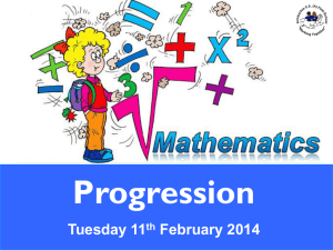 Progression in Maths - Kirkburton CE First School