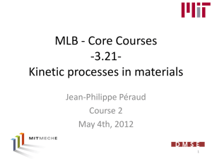 MLB - Core Courses -3.21- Kinetic processes in materials