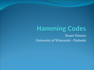 Hamming Codes.pdf - Nifty Assignments