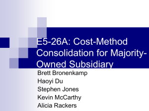 E5-26A: Cost-Method Consolidation for Majority