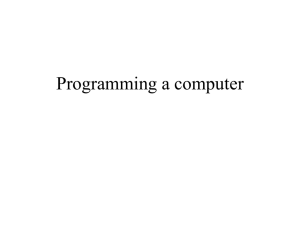 Programming a computer