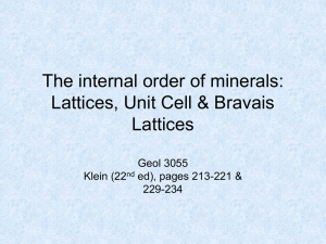Lattices, Unit Cell & Bravais Lattices