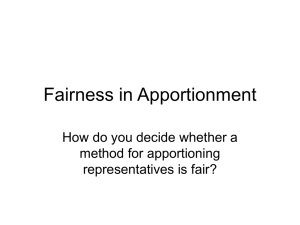 Fairness in Apportionment