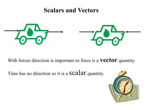 Scalars and Vector - Kelso High School