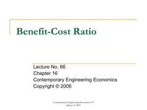 Benefit-Cost Ratios