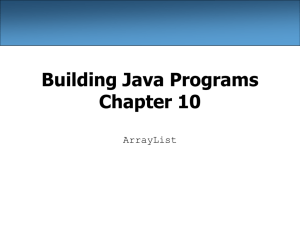 Chapter 10 - Building Java Programs