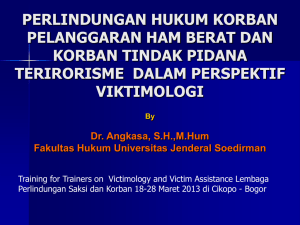 Materi 23 PH Korban HAM & Terorisme – Dr Angkasa