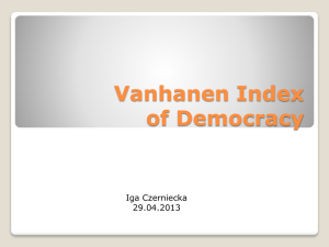 Vanhanen Index of Democracy