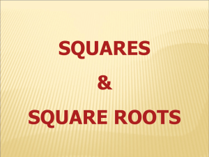 Squares and Square Roots Power Point