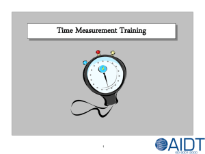 Time Measurement Training - Alabama Industrial Development